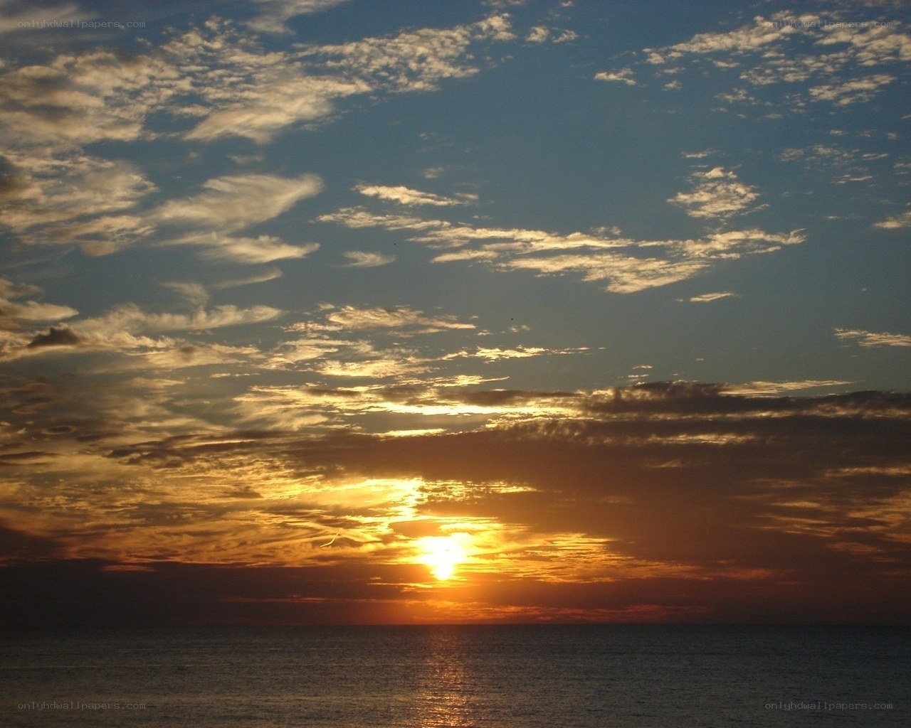 sunset over the ocean