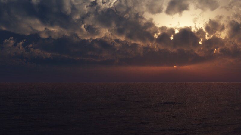 sunset over the ocean