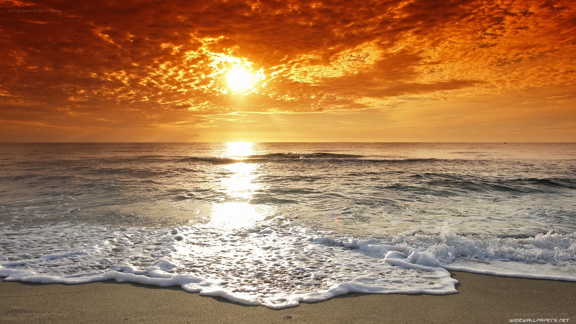 Sunset over the ocean