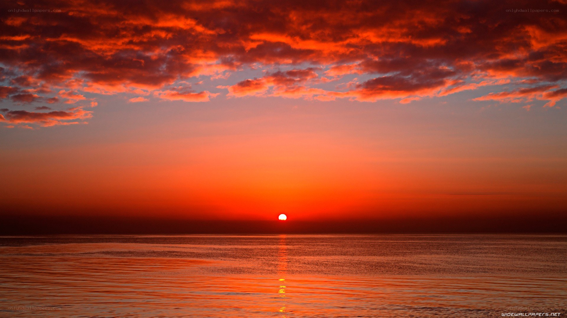 sunset over the ocean