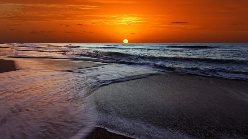 Sunset over the ocean