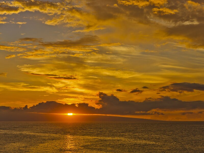 Sunset over the ocean