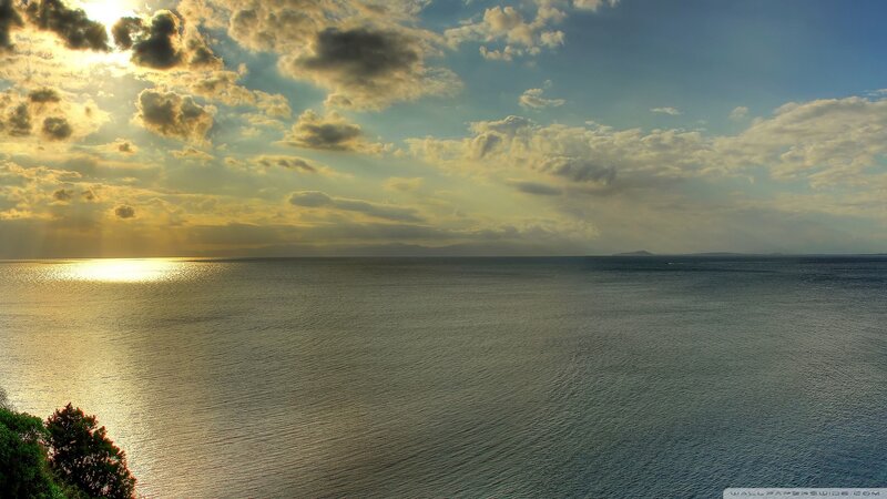 Sunset over the ocean