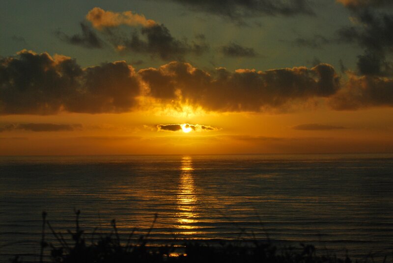 sunset over the ocean