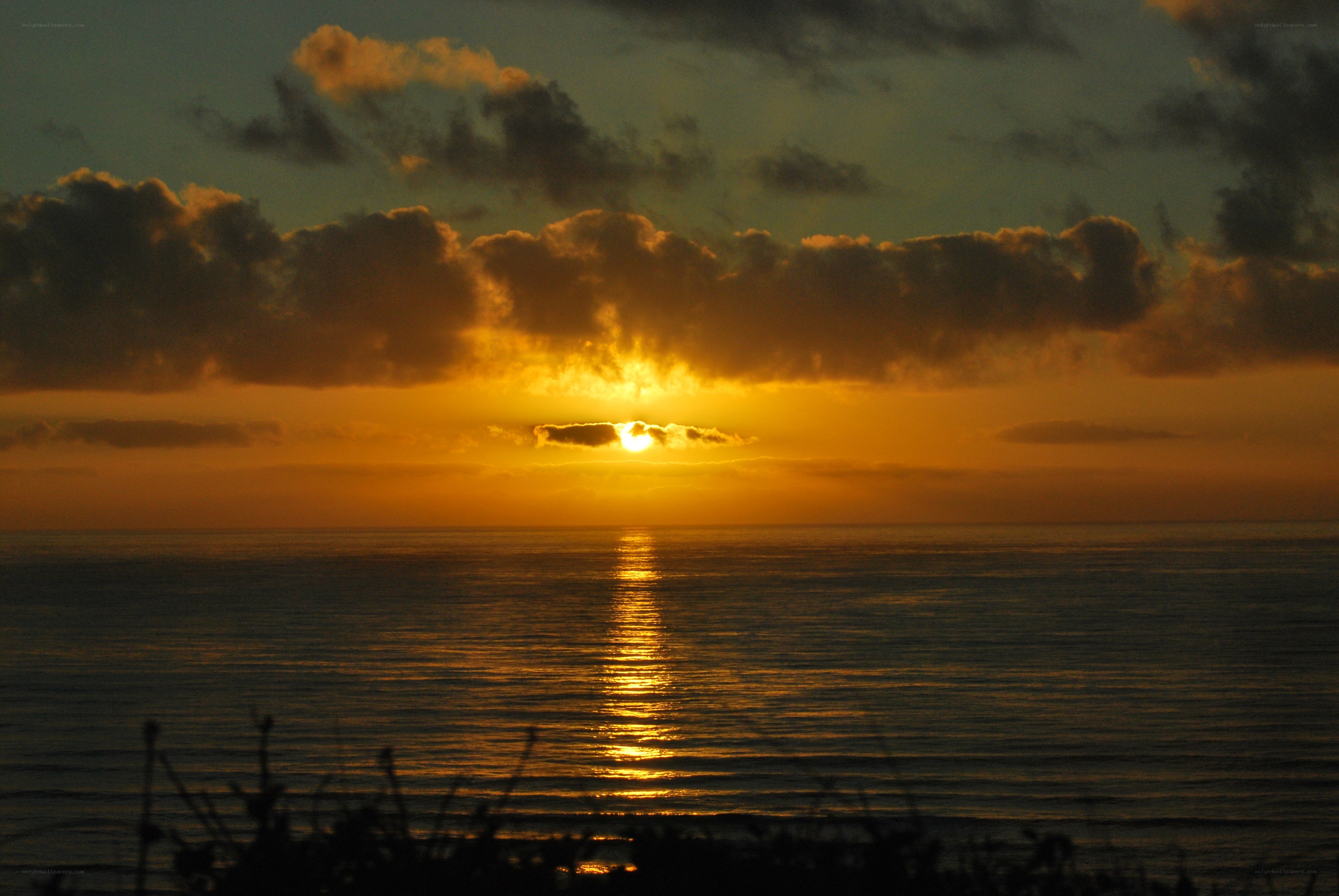 sunset over the ocean