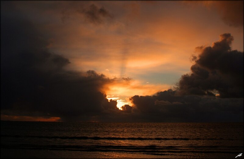 sunset over the ocean