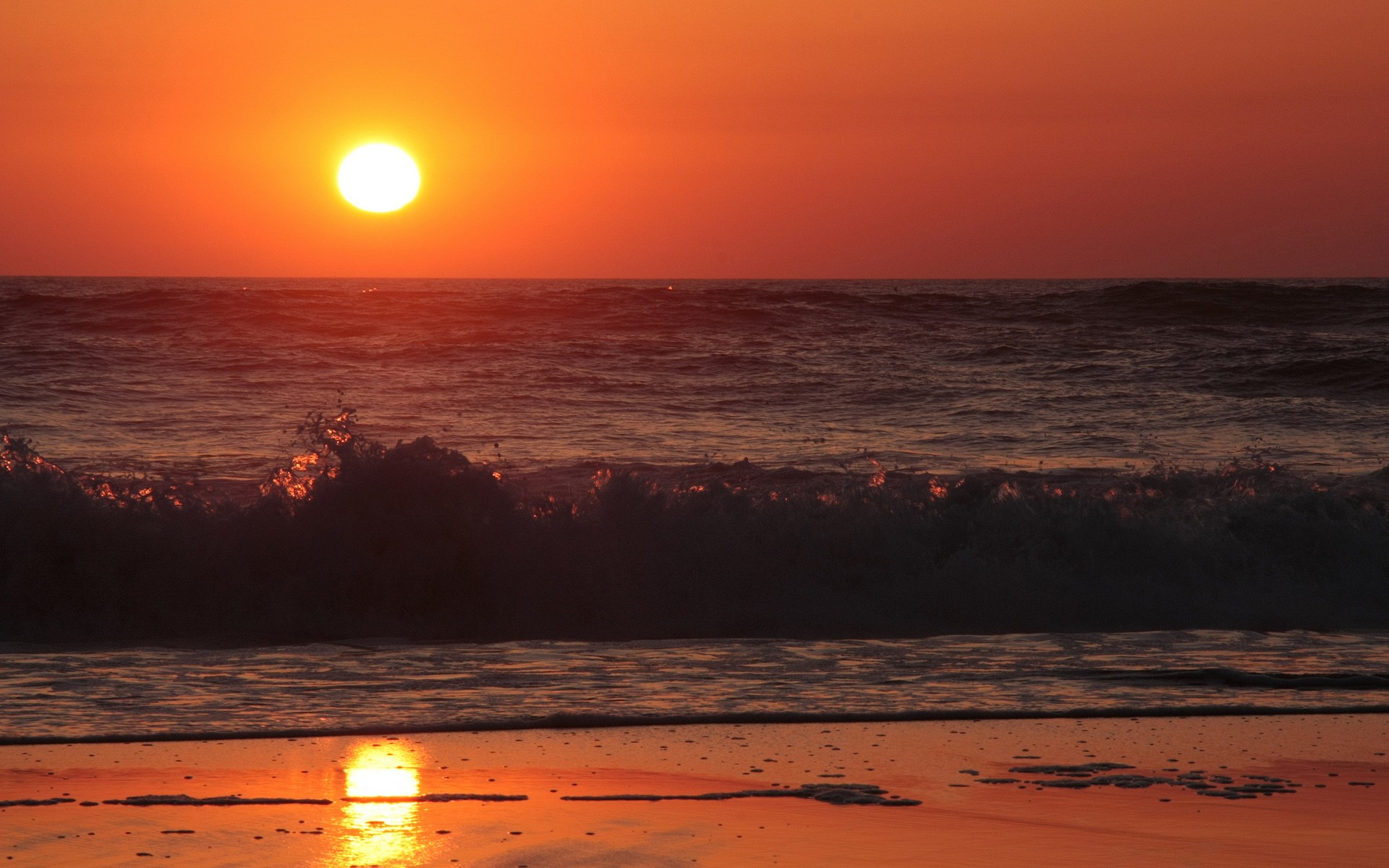 Sunset over the ocean