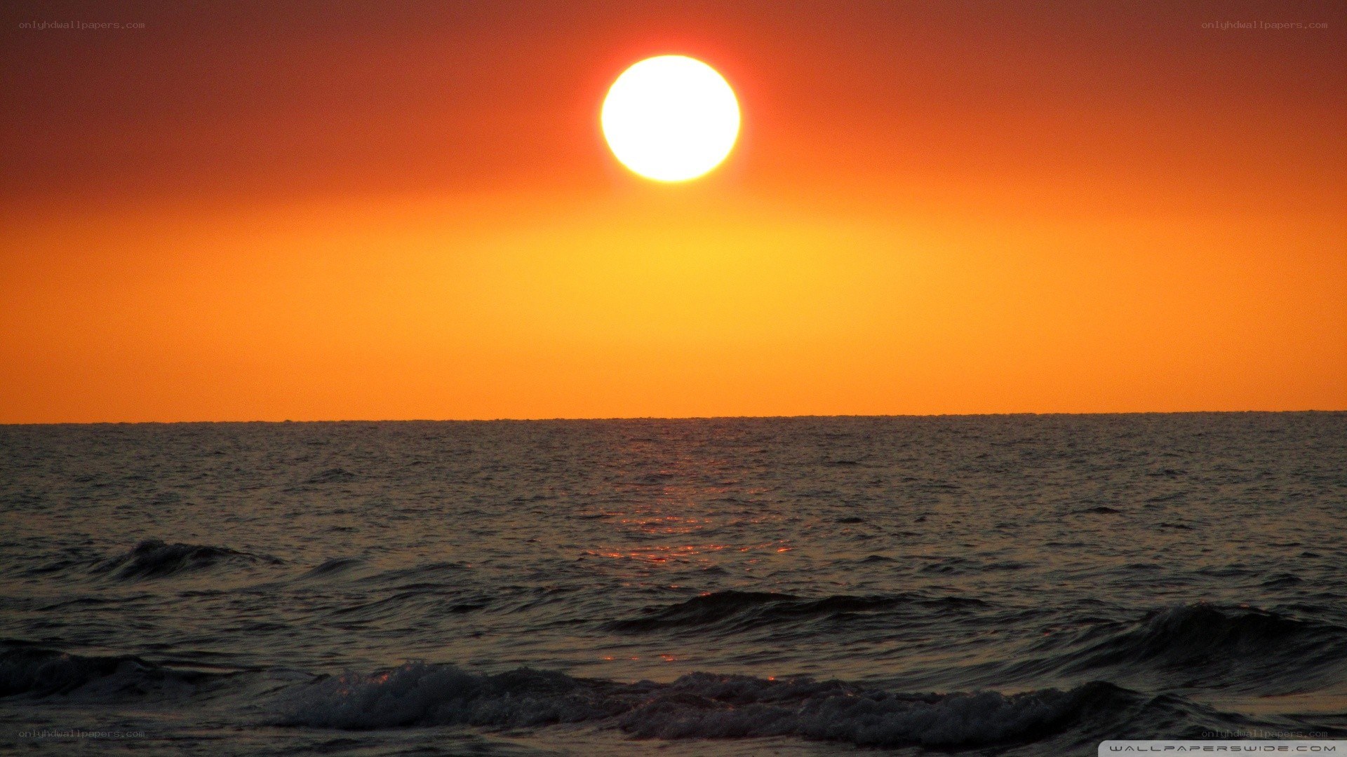 sunset over the ocean