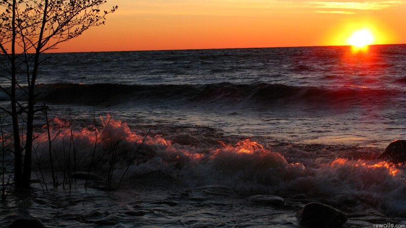 Sunset over the ocean
