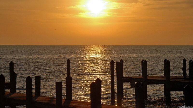 sunset over the ocean