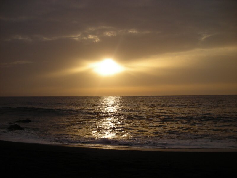 Sunset over the ocean
