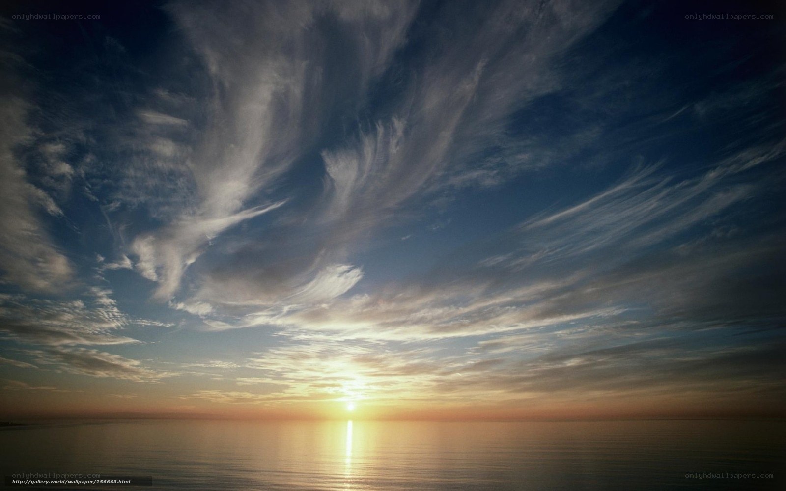 Sunset over the ocean