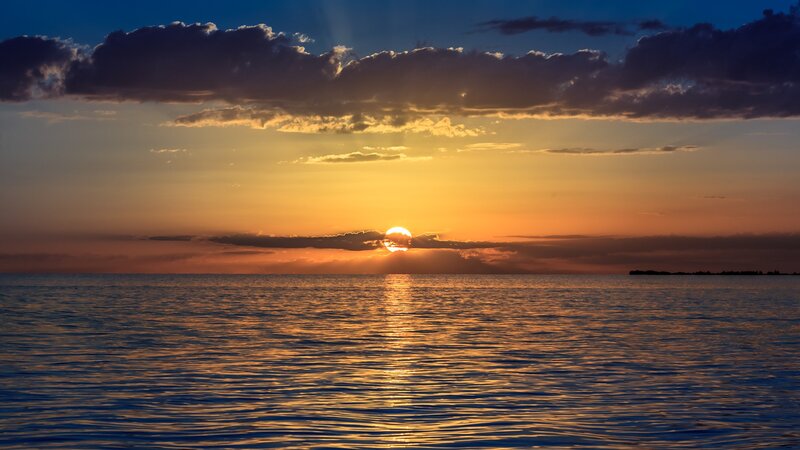 Sunset over the ocean