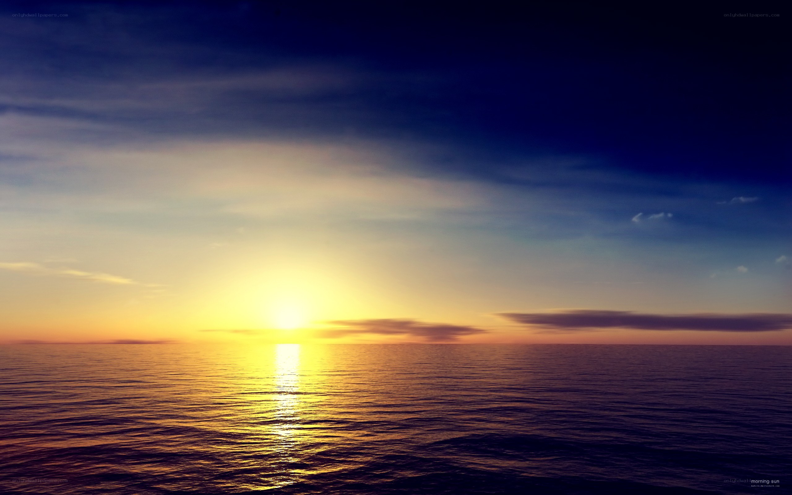 Sunset over the ocean