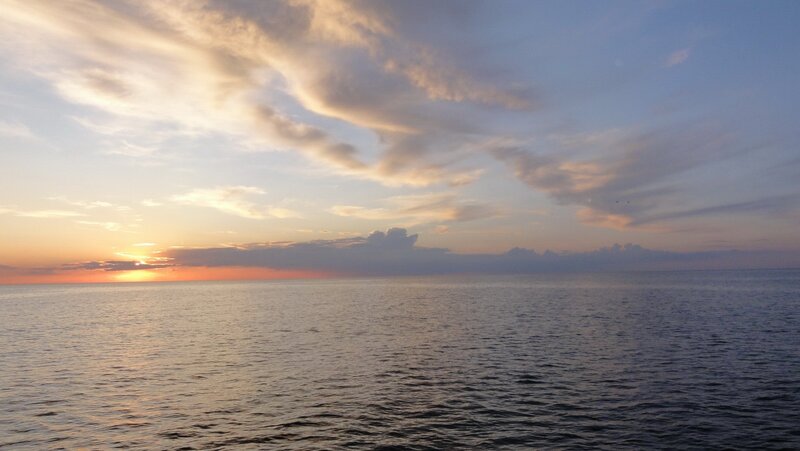sunset over the ocean