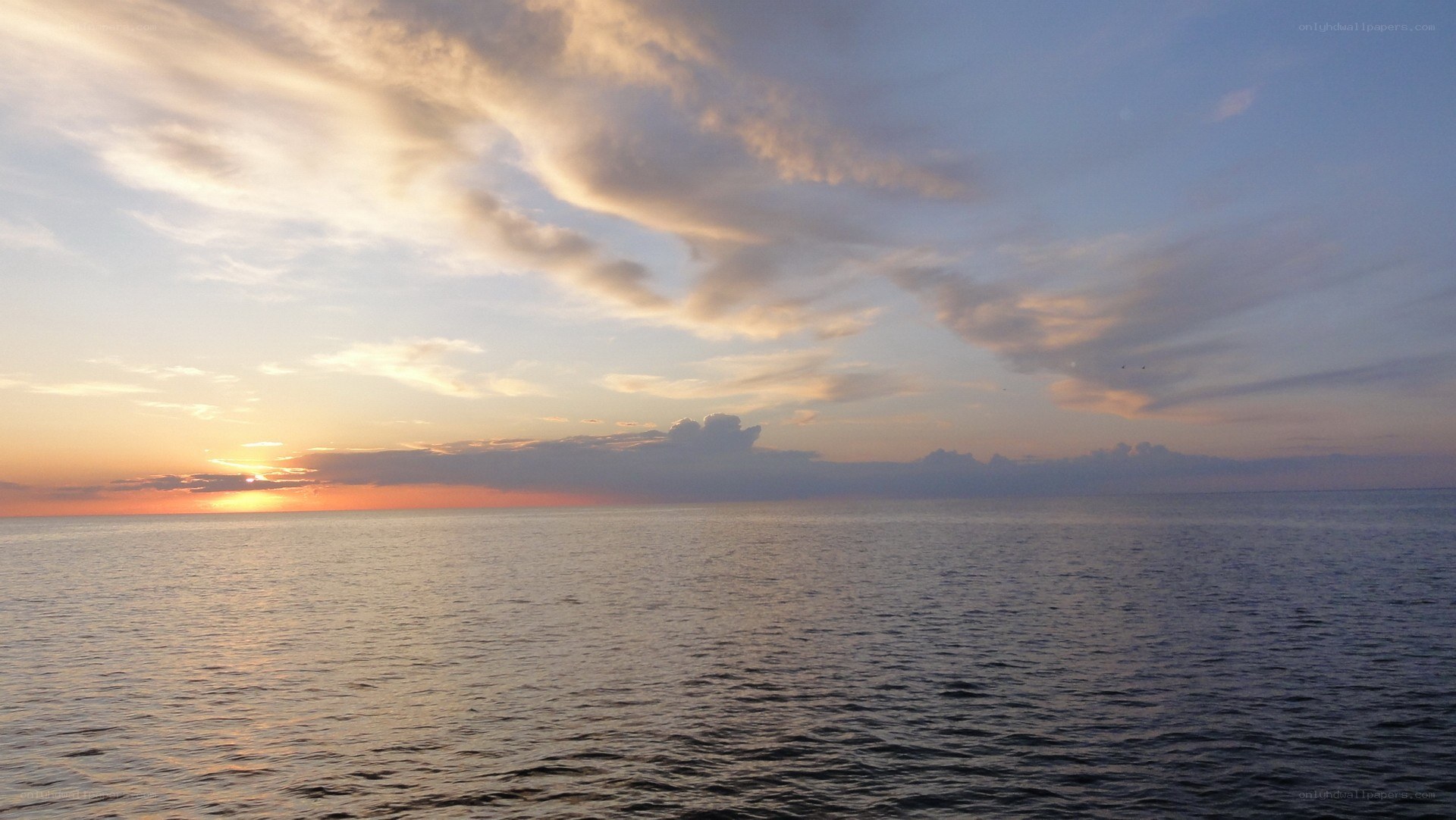 sunset over the ocean