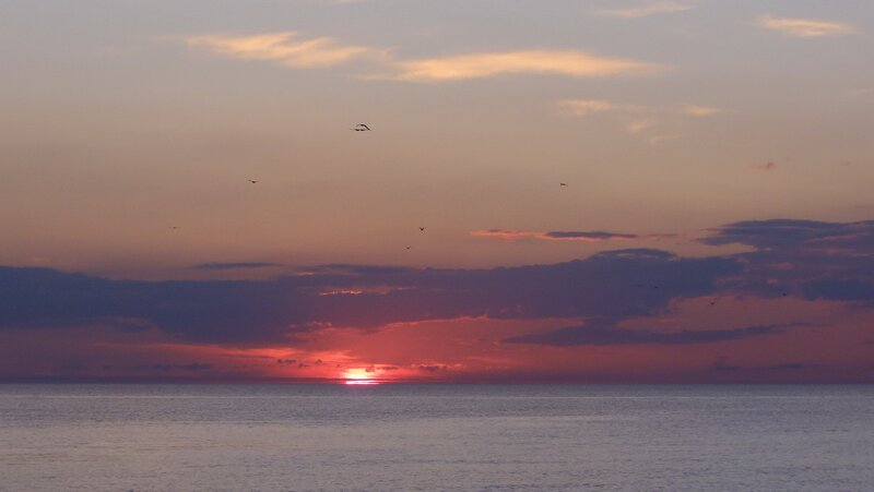 sunset over the ocean