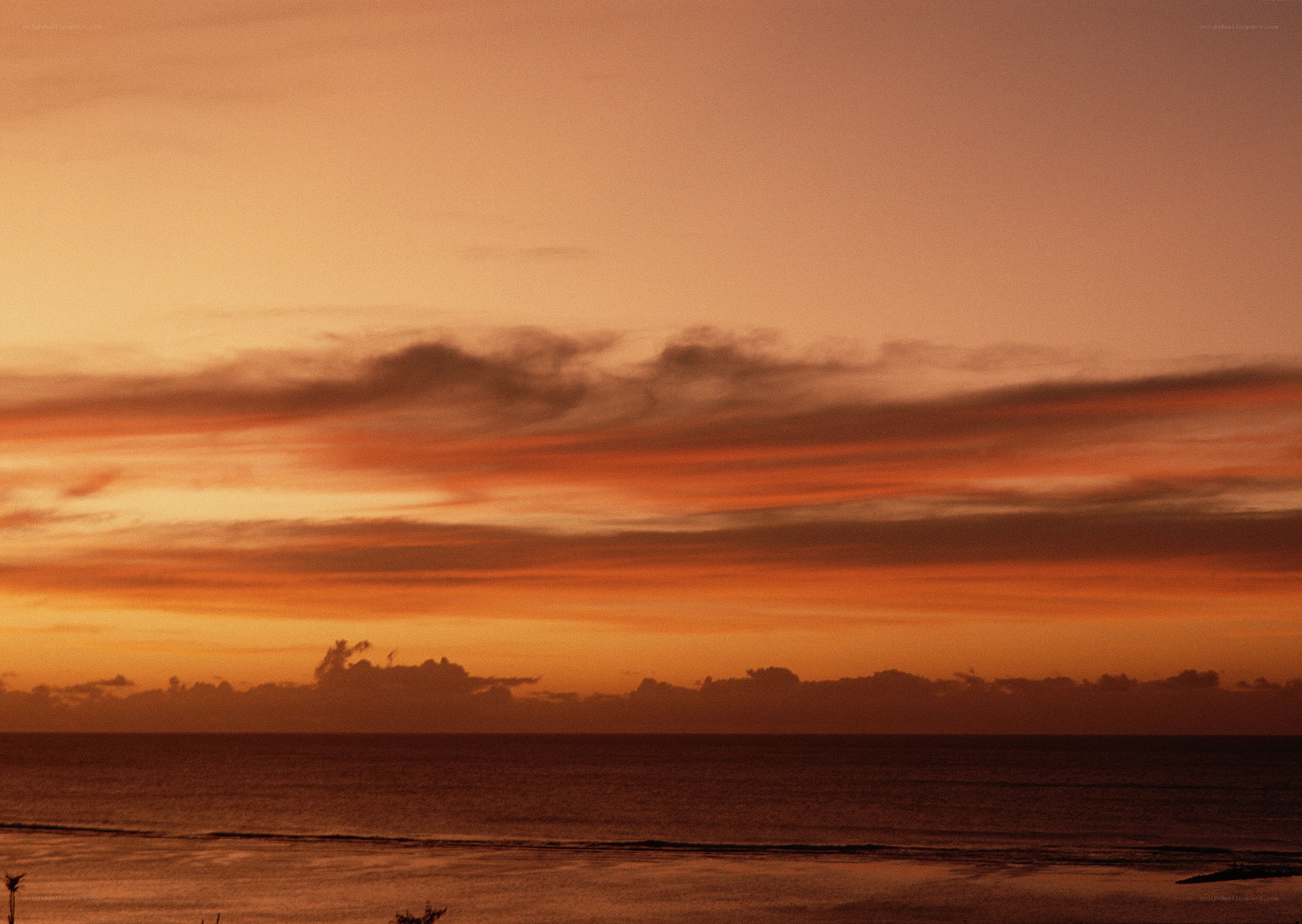 sunset over the ocean