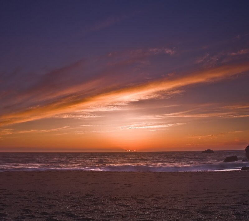sunset over the ocean