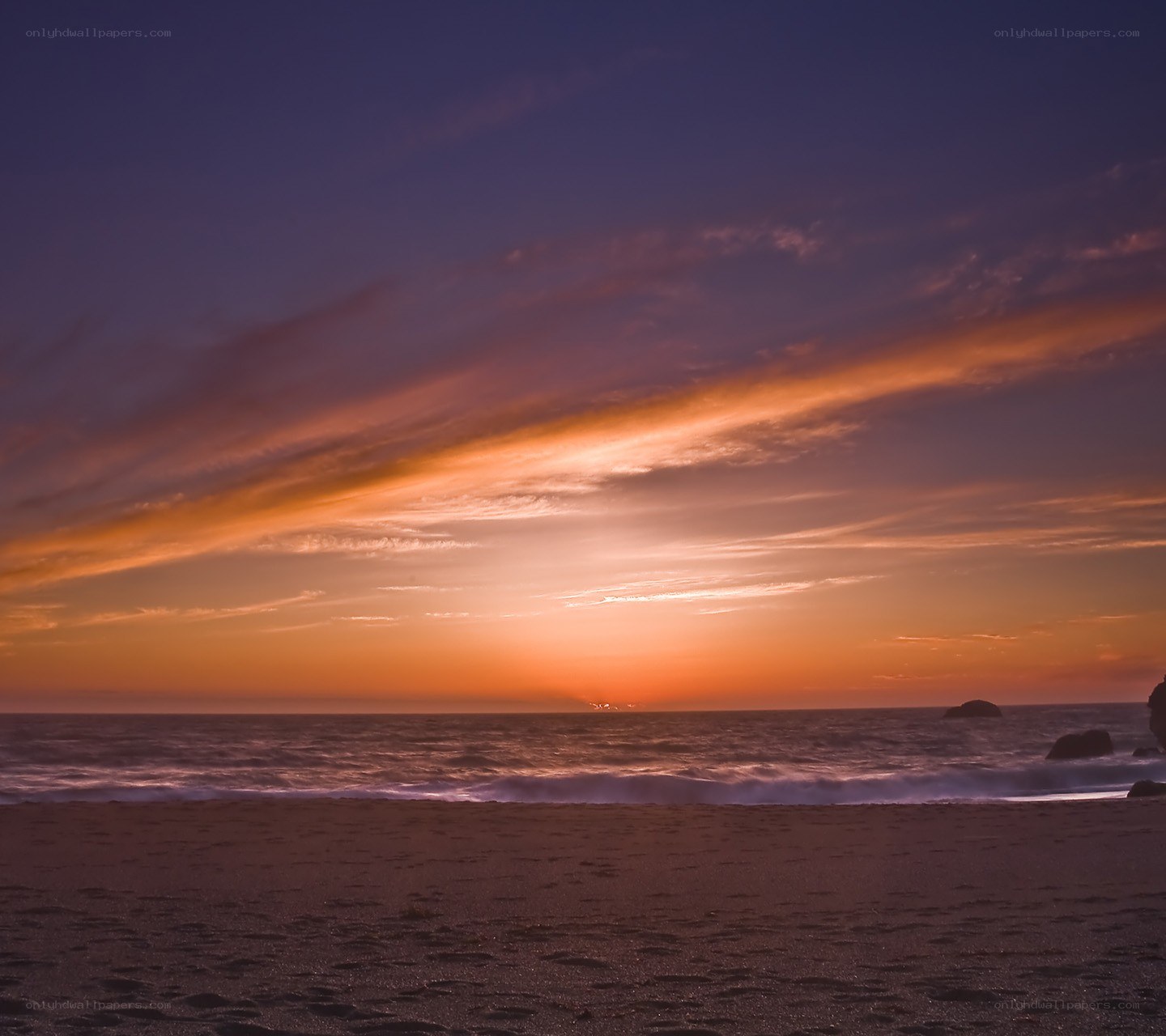 sunset over the ocean