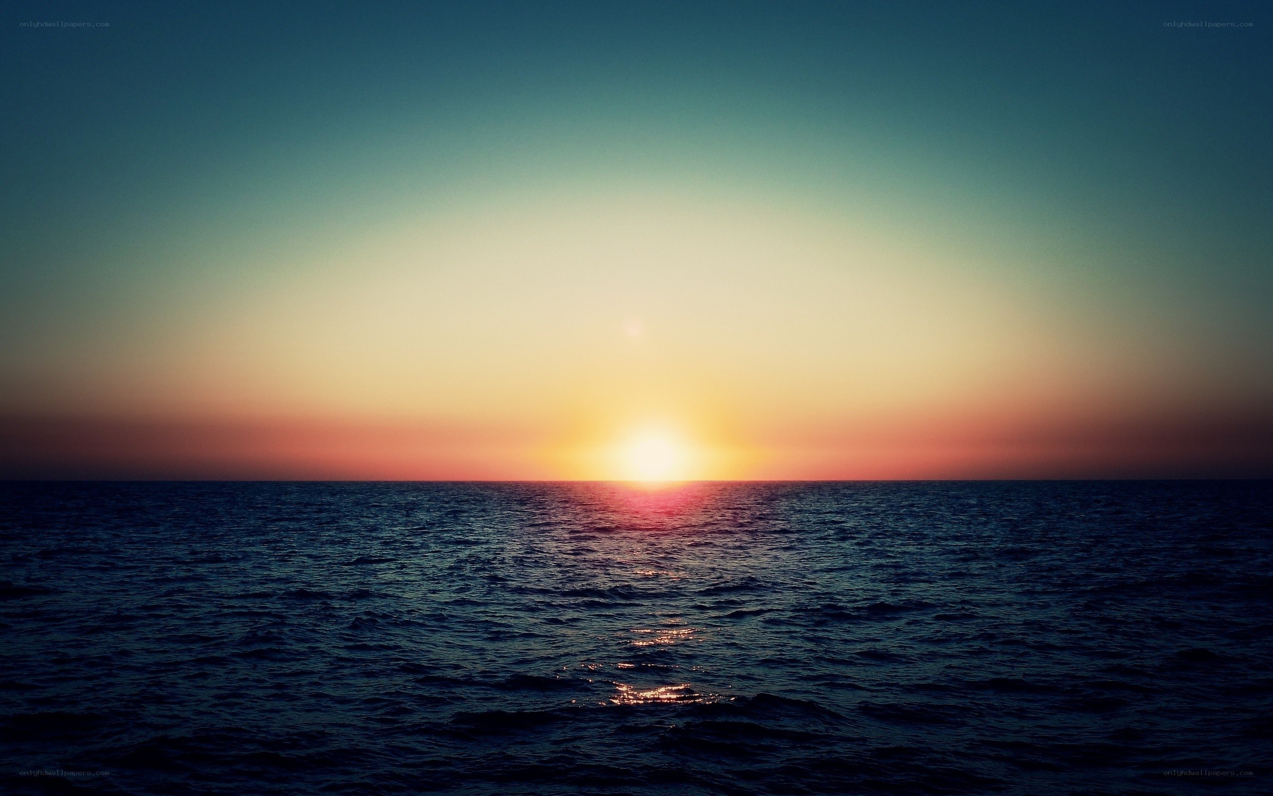 sunset over the ocean