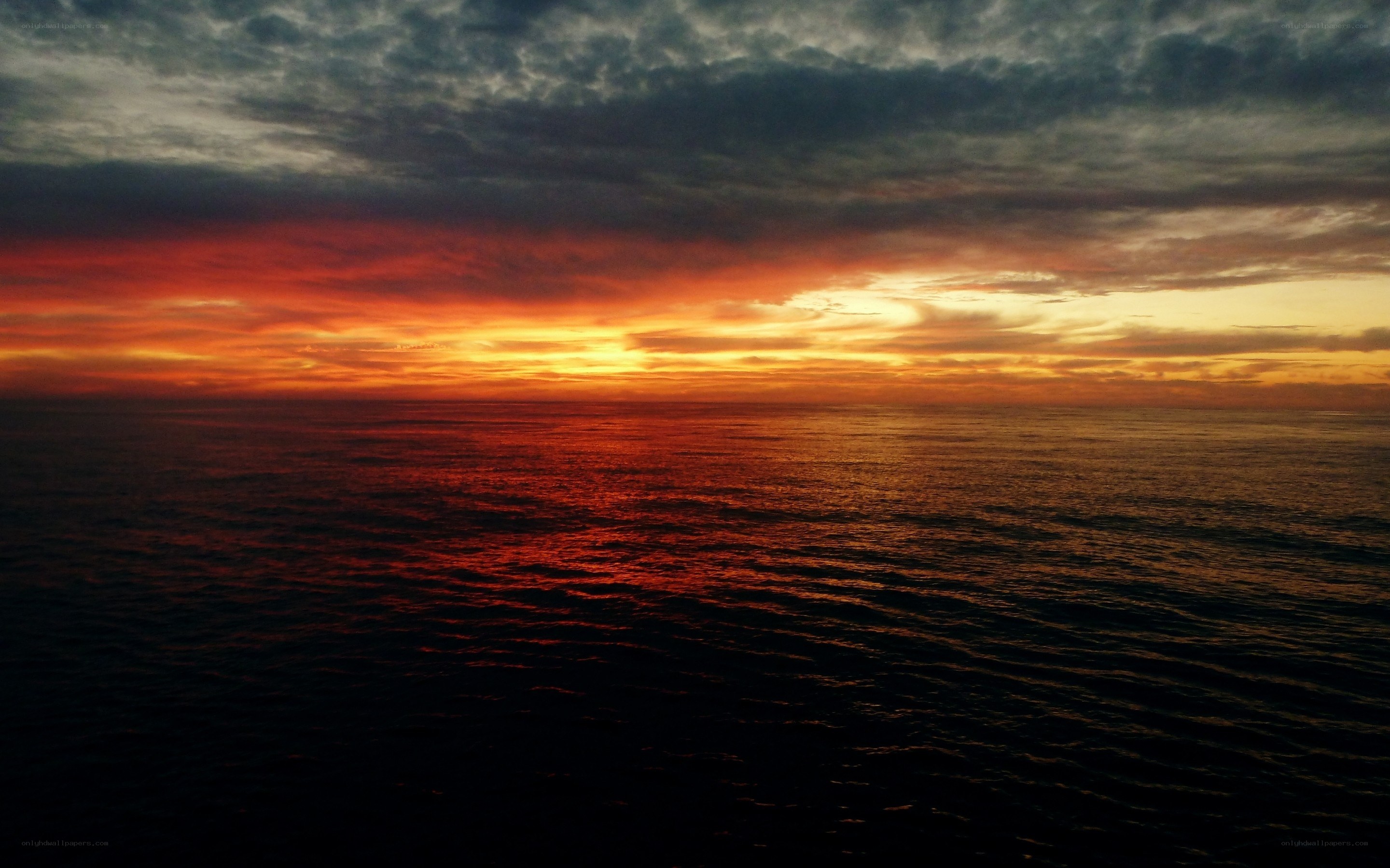 sunset over the ocean
