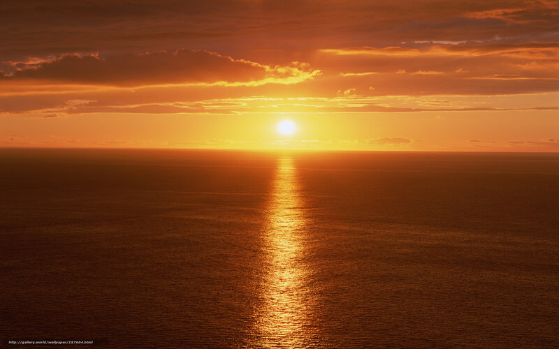 Sunset over the ocean