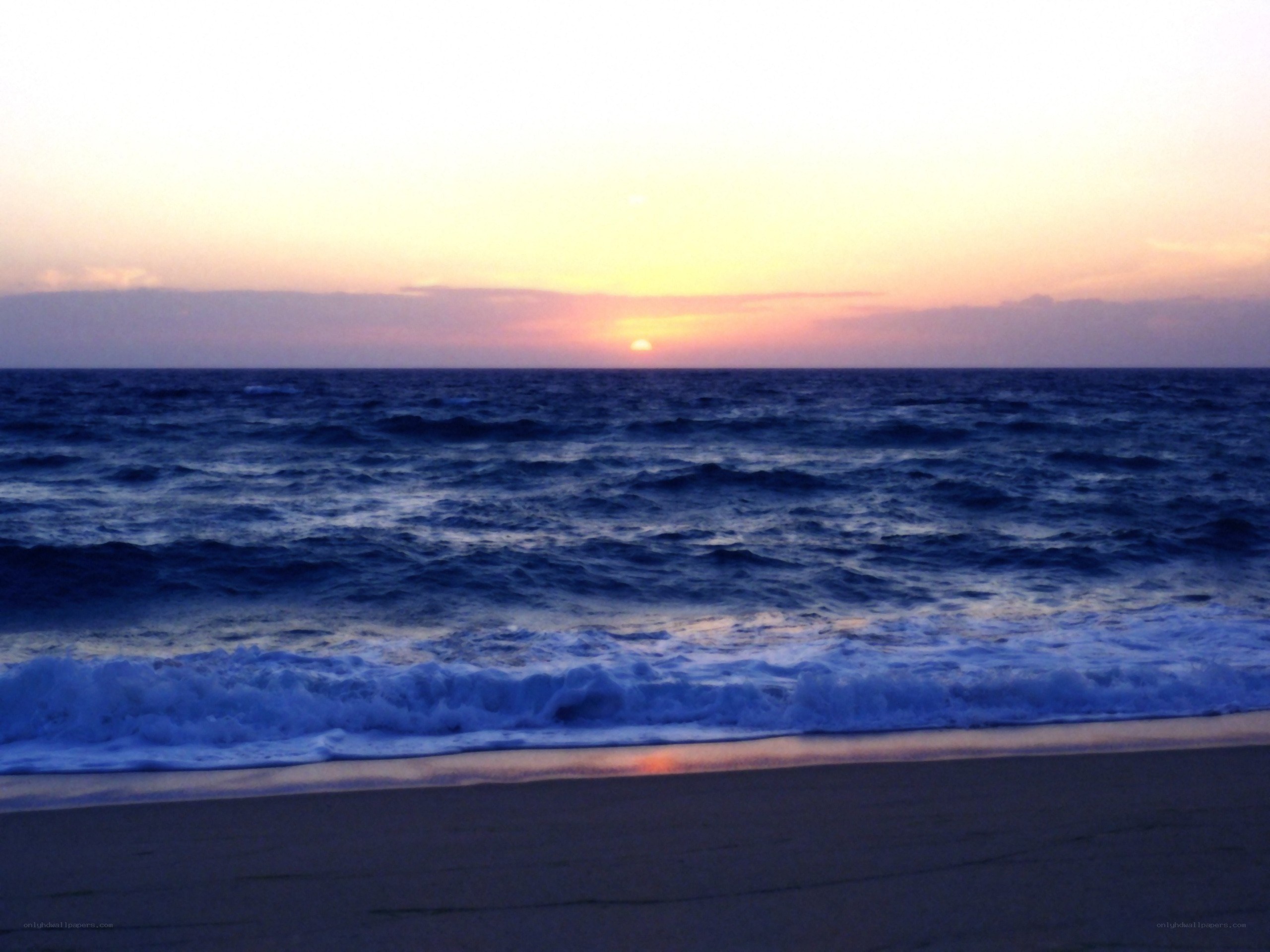 sunset over the ocean