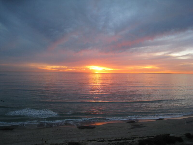 sunset over the ocean