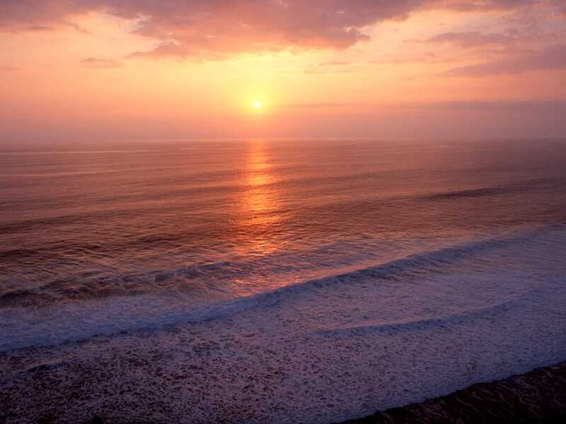 sunset over the ocean