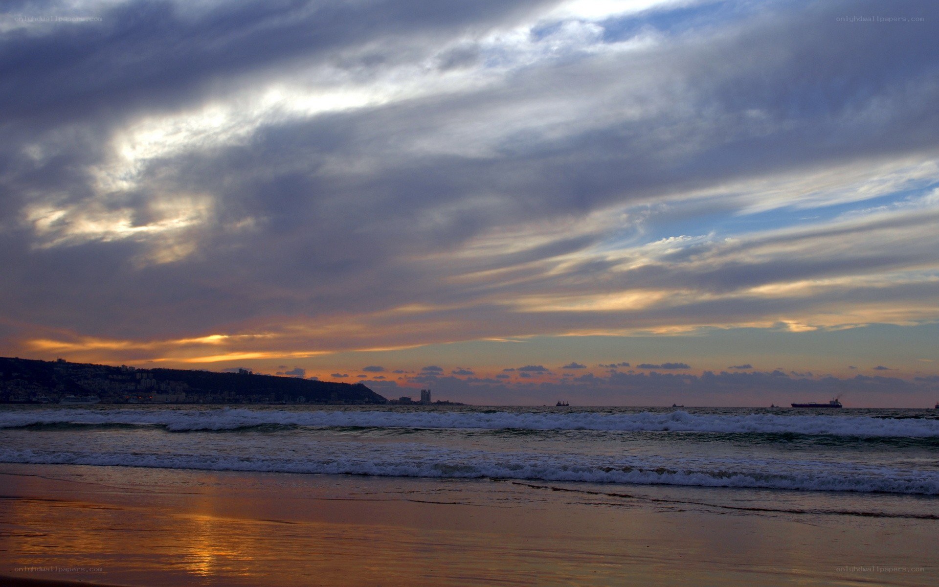 sunset over the ocean