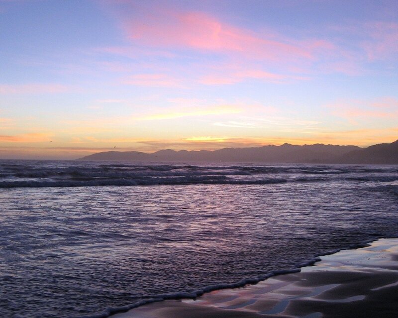sunset over the ocean