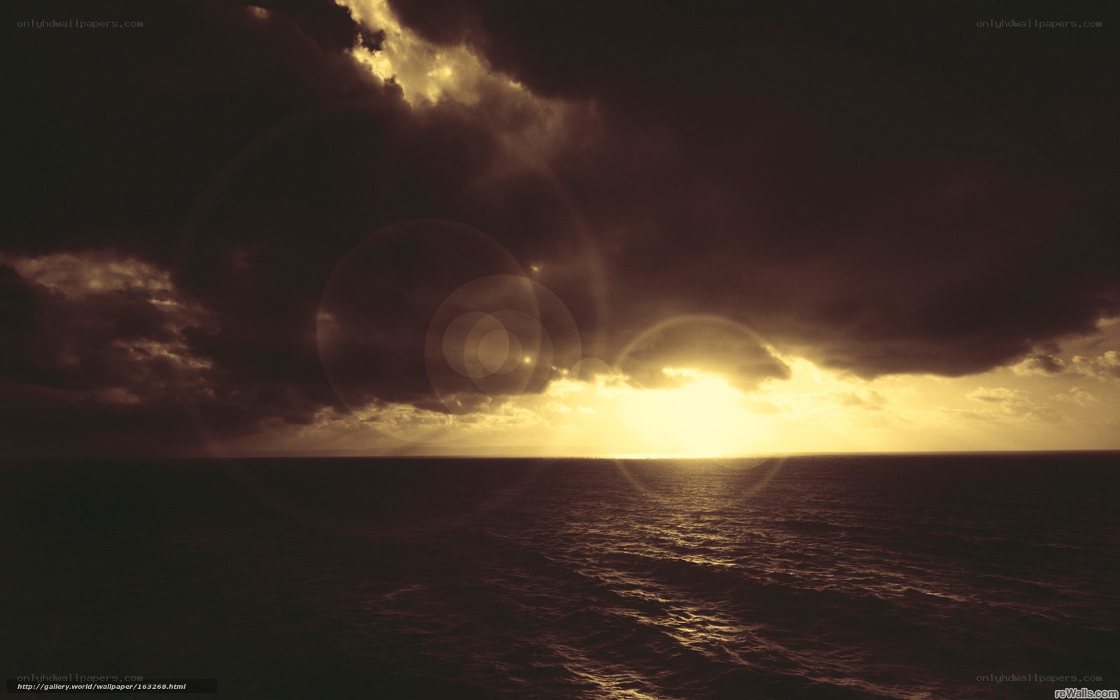 Sunset over the ocean