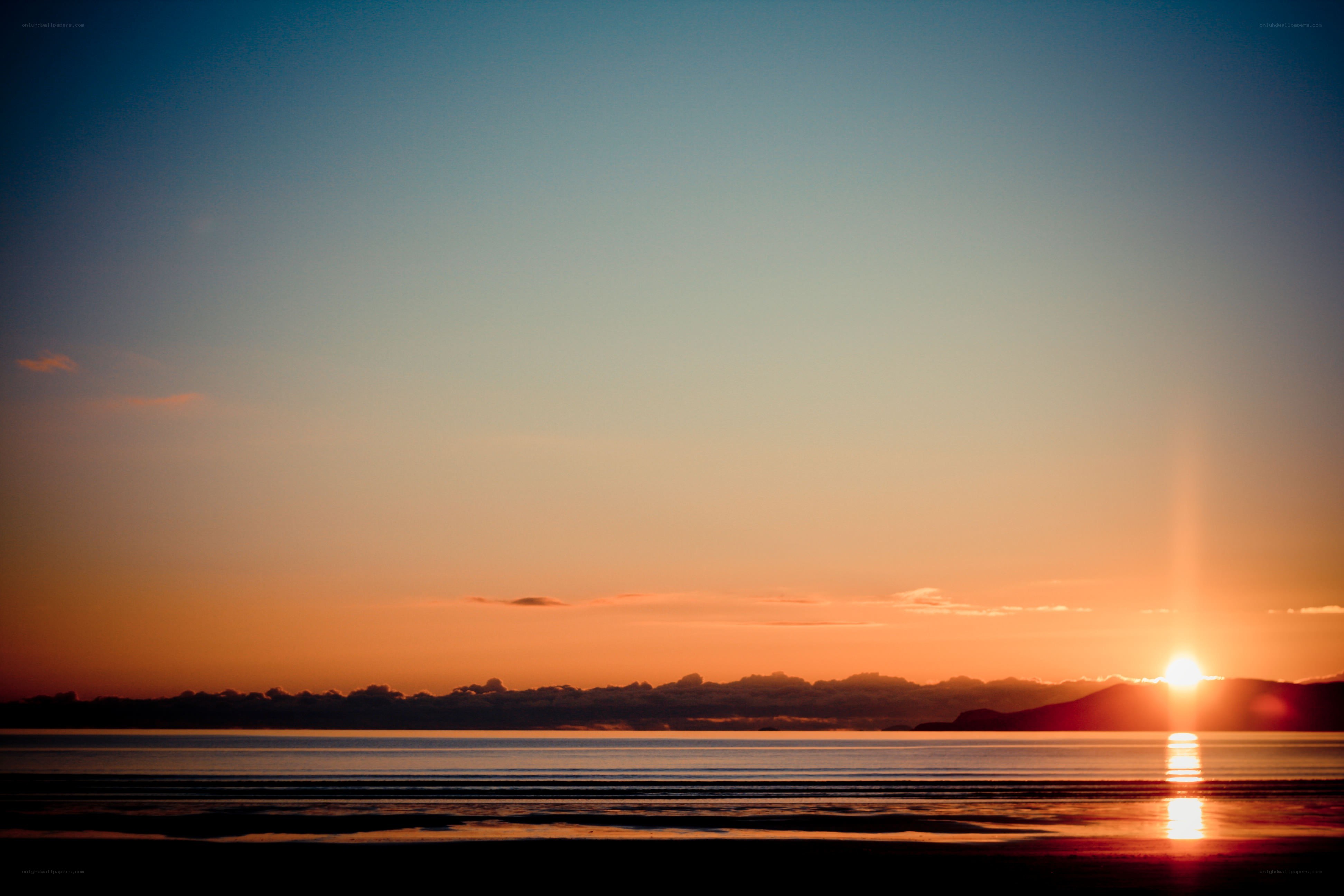 sunset over the ocean