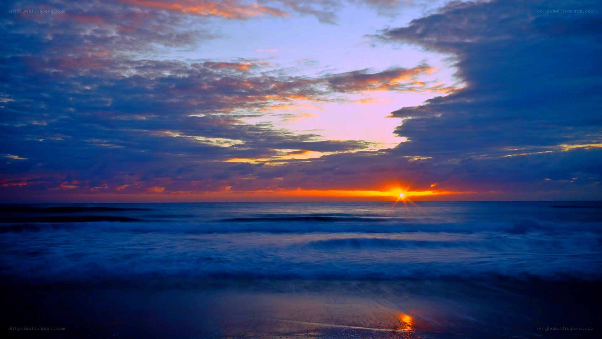 sunset over the ocean