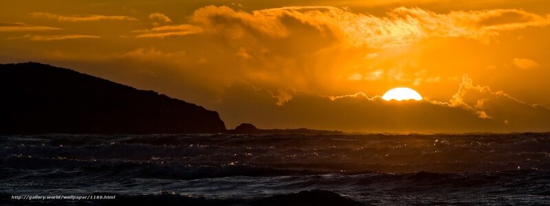 Sunset over the ocean