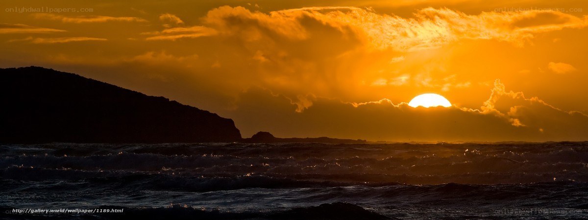 Sunset over the ocean