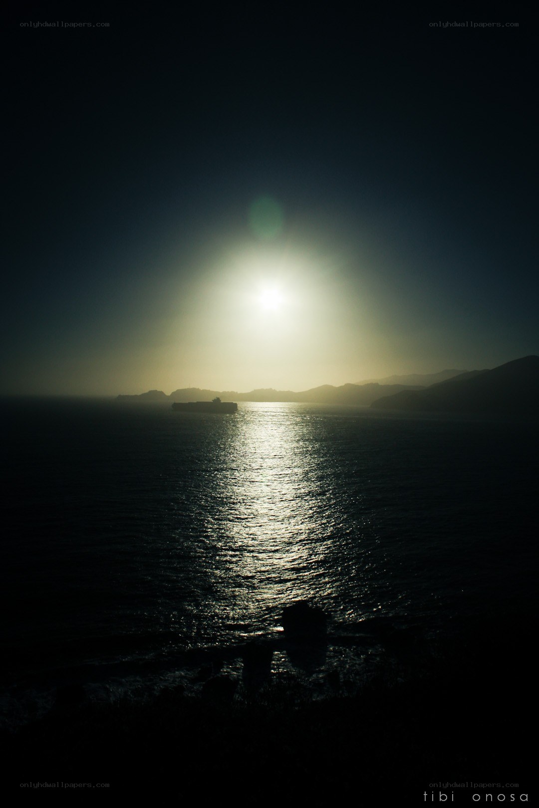 Sunset over the ocean