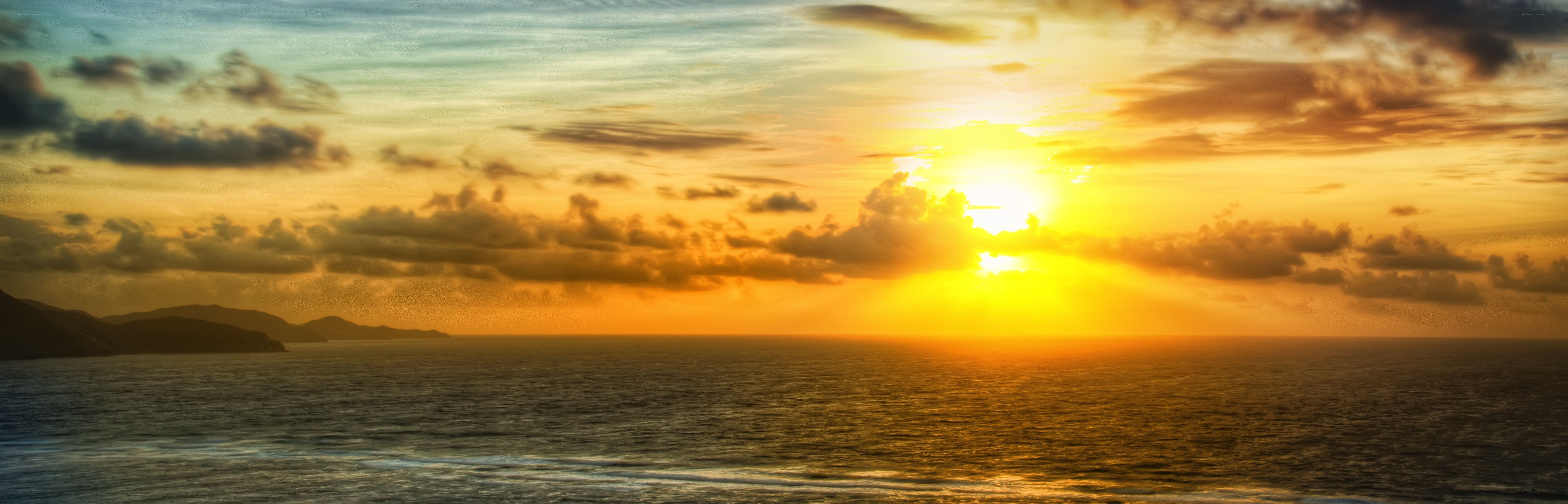 Sunset over the ocean