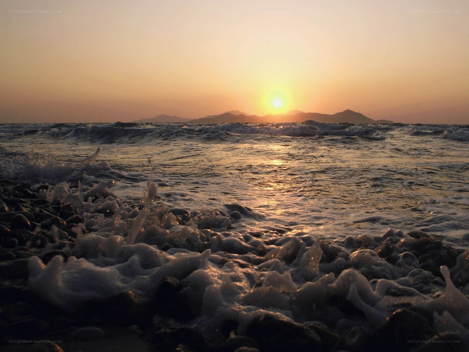 Sunset over the ocean