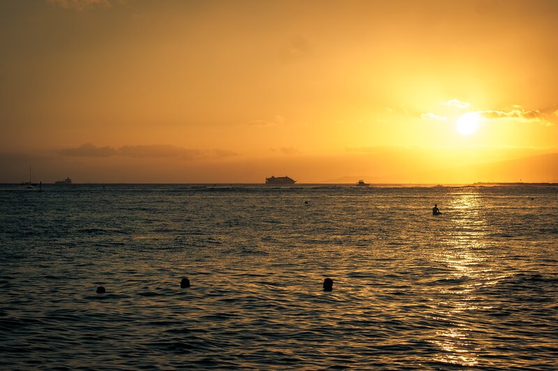 Sunset over the ocean