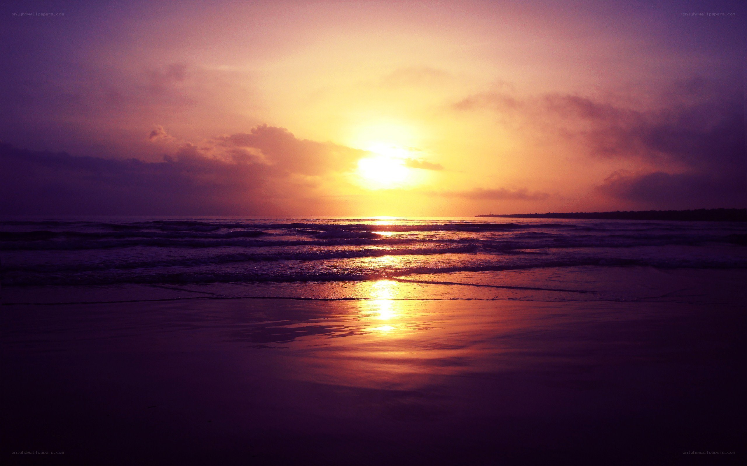 Sunset over the ocean