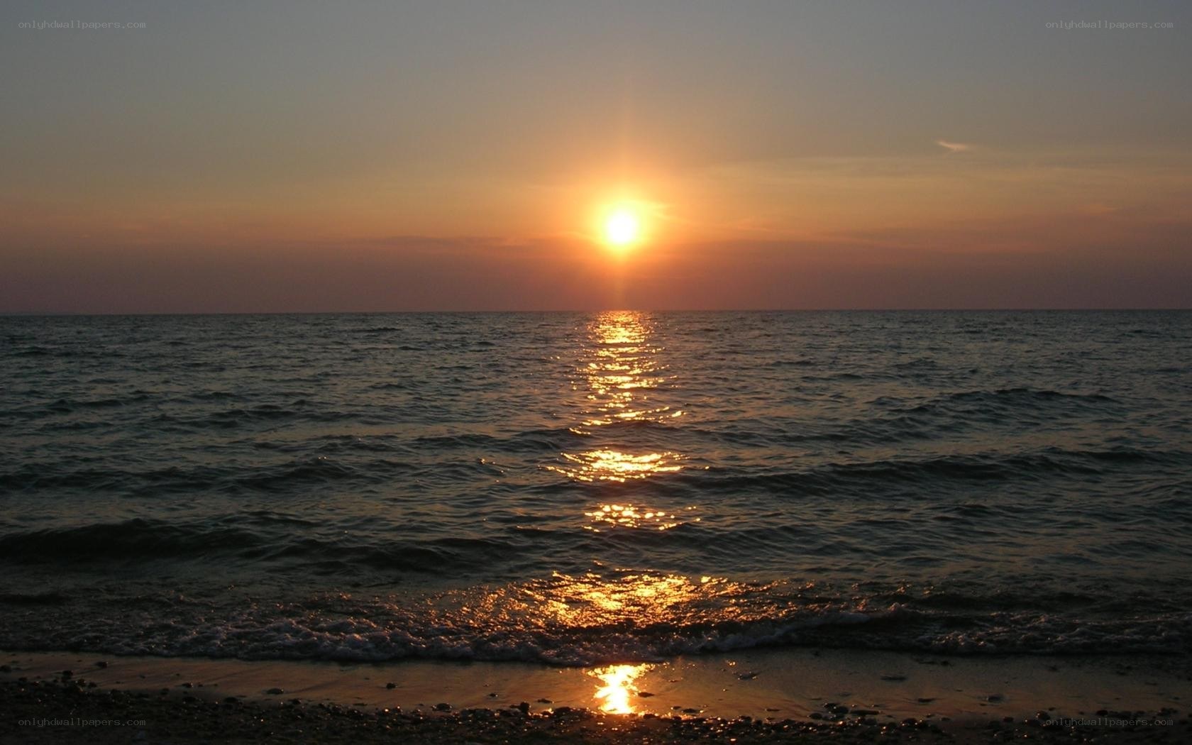 Sunset over the ocean
