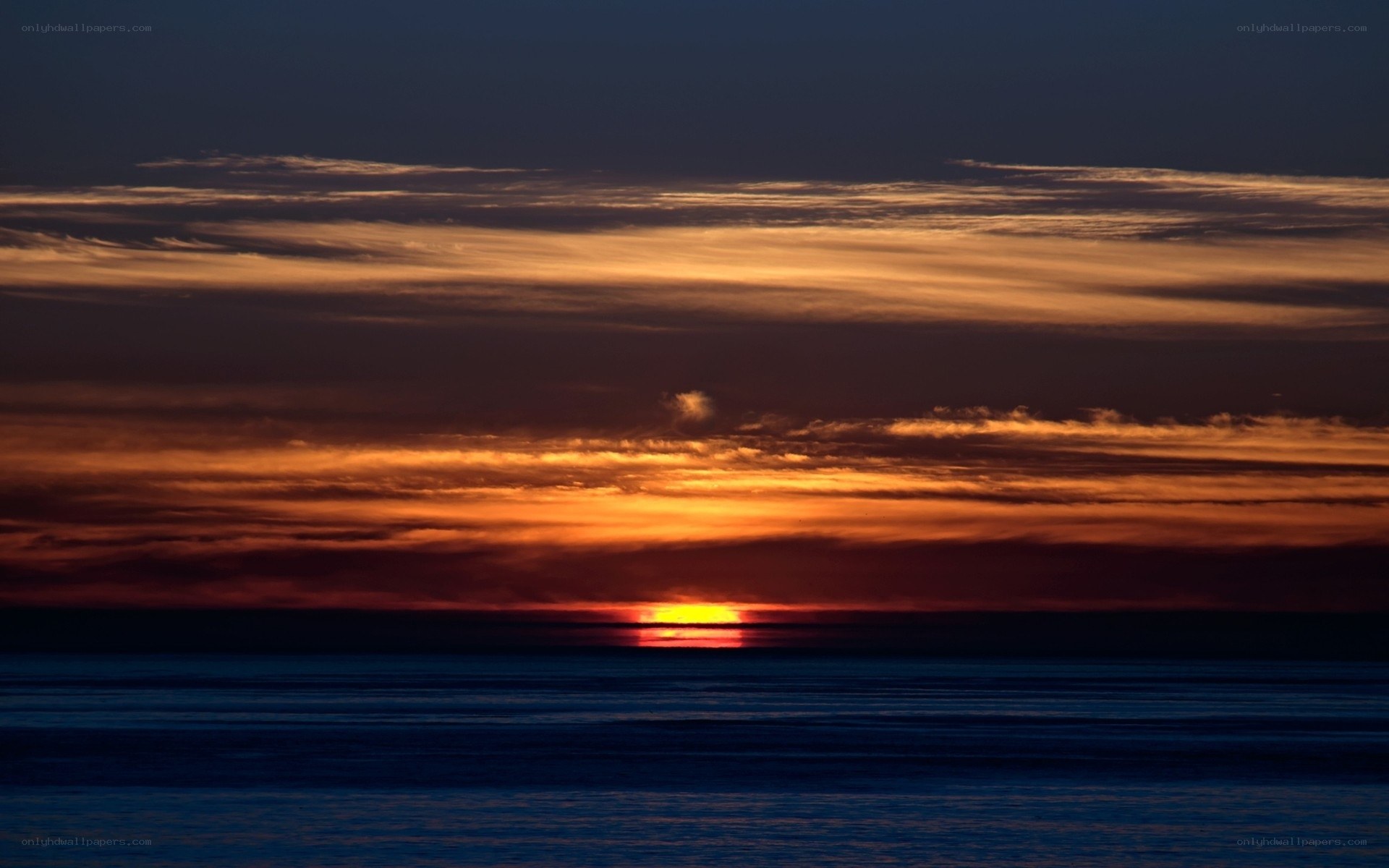 sunset over the ocean