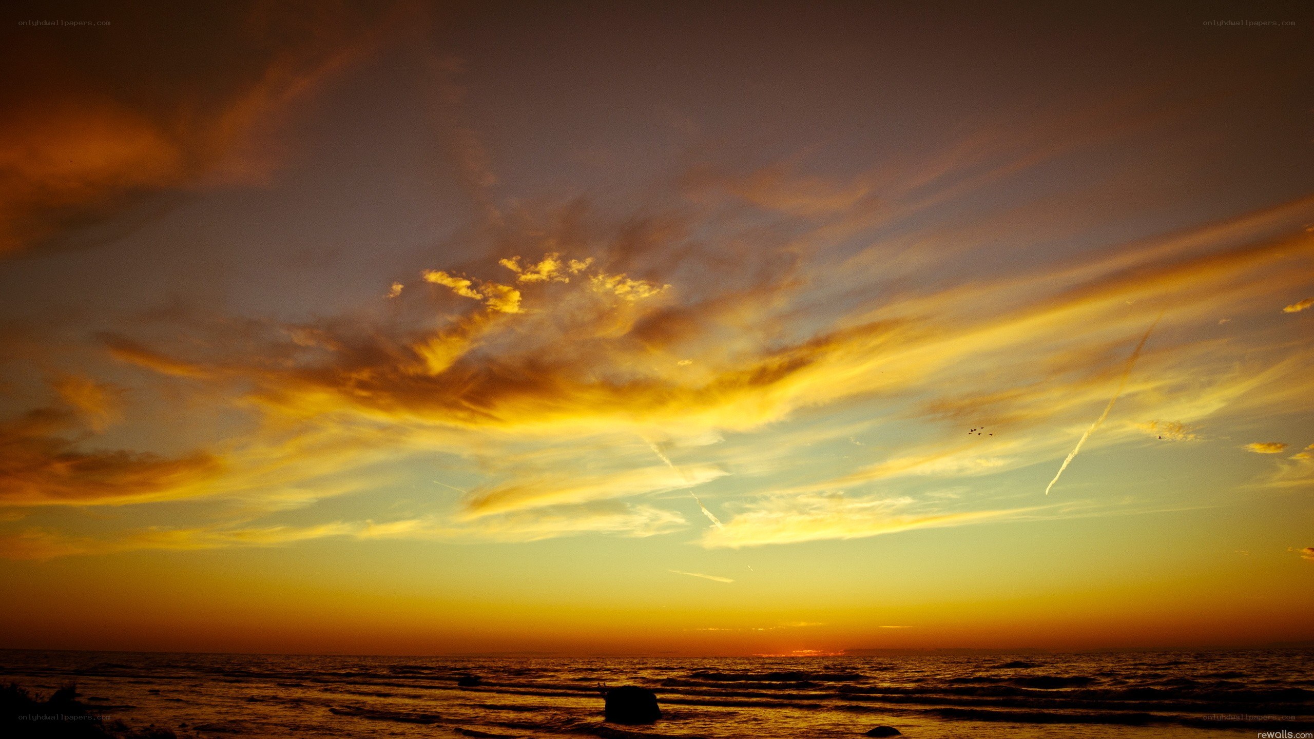 sunset over the ocean