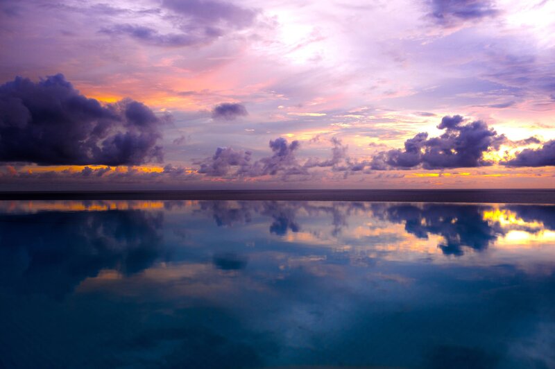 sunset over the ocean