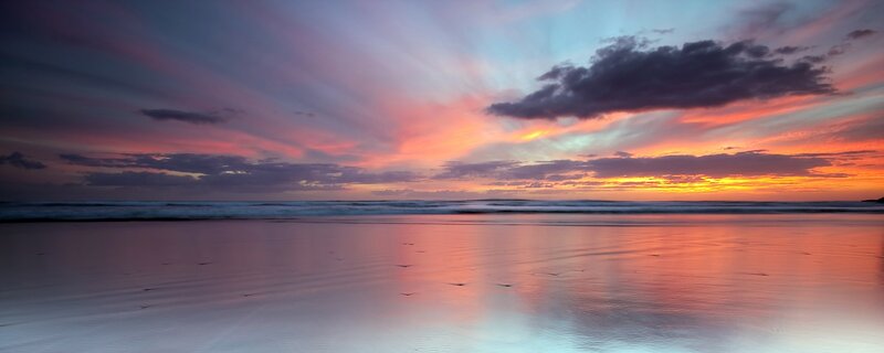 sunset over the ocean