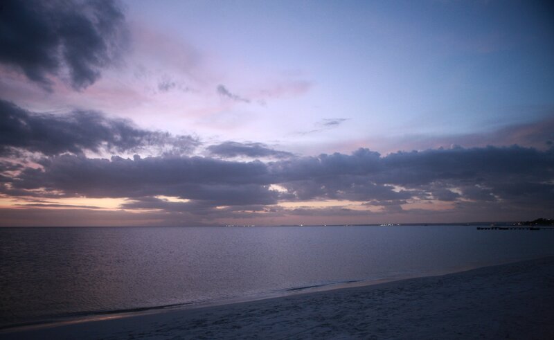 sunset over the ocean