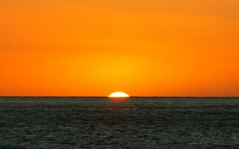 Sunset over the ocean