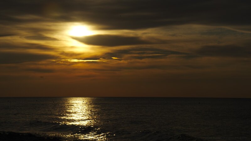 Sunset over the ocean